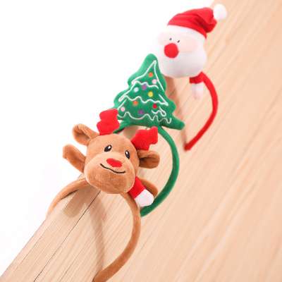 Hot sale plush hair band Santa Claus headband party for charisma gifts