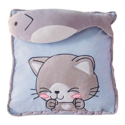 Decorative car seat bolster cushion plush triangle pillow for bed