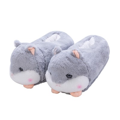 new design lovely warm flat hamster shoe woman housewear slipper