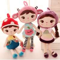 Colorful customized fairy tail plush 3D rag doll for girls