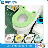 Cute Washable Cloth Pat Bathroom Warm Cartoon Animal Toilet Seat Cushion